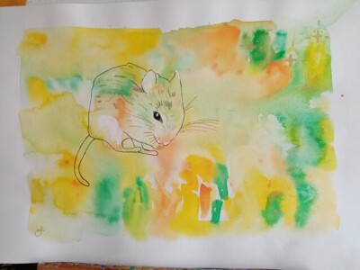 Energie du solstice et d'équilibre Aquarelle vibratoire