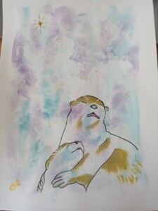 Maternité apaisée Aquarelle vibratoire