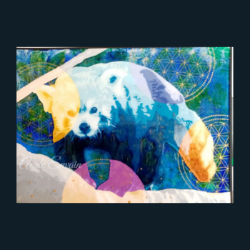 œuvre vibratoire pour ce réconcilier avec sa part humaine présentation de la peinture vibratoire du panda roux